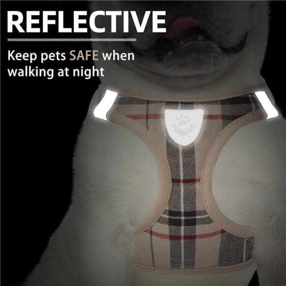 Adjustable Dog Harness Collar and Leash Set Step in No Pull Pet Harness - Picture 6 of 7